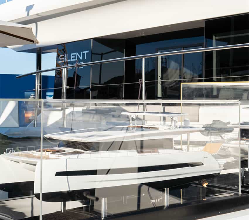 A miniature yacht as decor