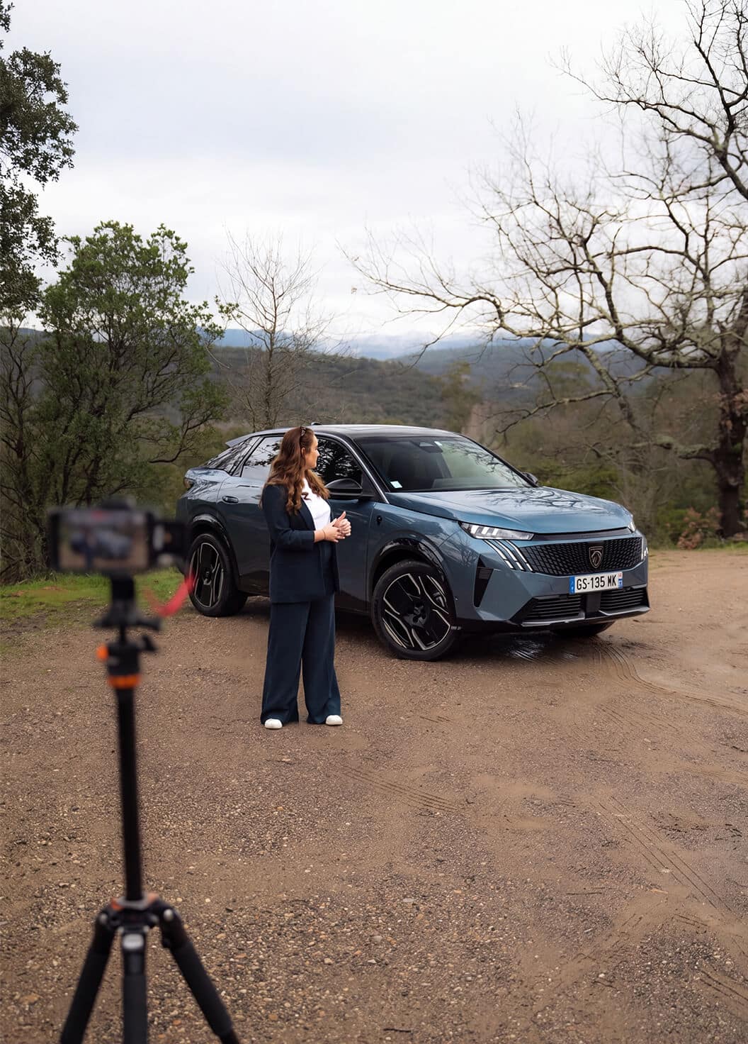 An influencer marketing a car for Motor Socials