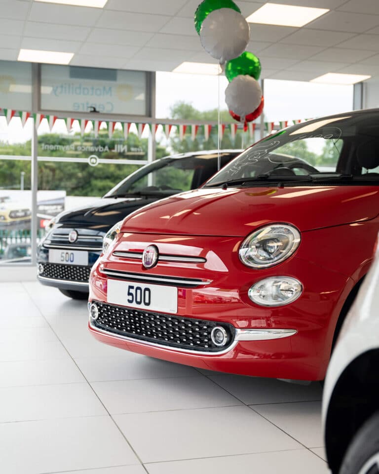Fiat Cars in Showroom Fiat Cars in Showroom